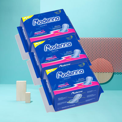 OEM μάρκα Modenna Μέγεθος Γυναίκες Βαμβάκι Ημερίδες Pads Υγιεινές χαρτοπετσέτα